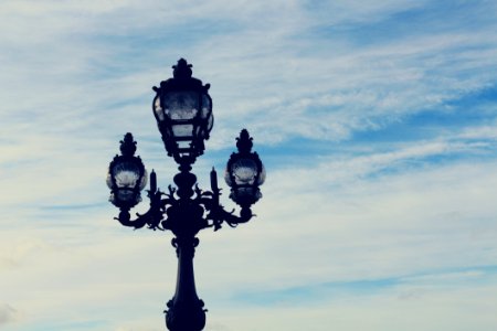 Black 3-in-1 Metal Post Under Blue And White Sky photo