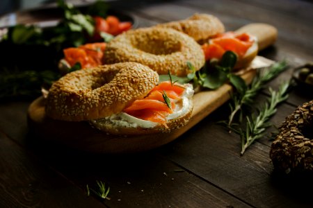 Bagel With Vegetables photo
