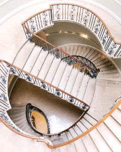 White Concrete Stairs