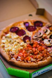 Pizza In Green Box photo