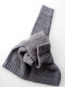 Gray Knitted Textile