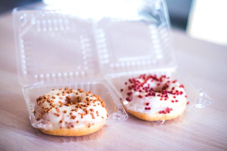 Two Donuts In Clear Plastic Packs