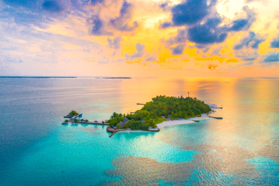 Island During Golden Hour