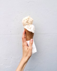 Person Holding Ice Cream photo