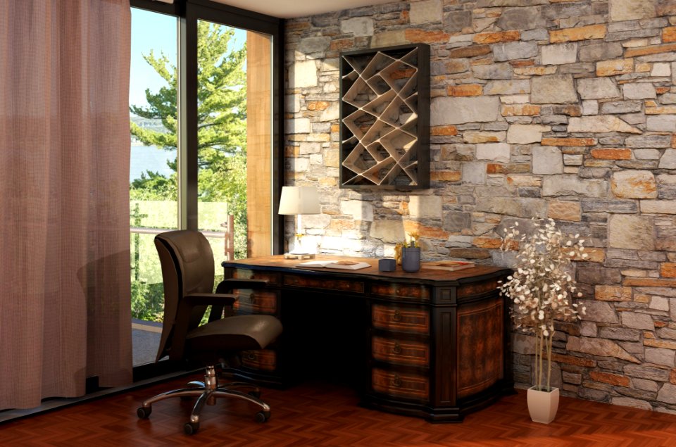 Furniture, Wall, Desk, Interior Design