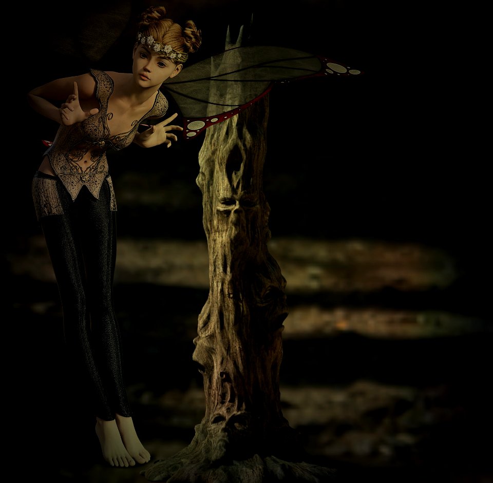 Darkness, Cg Artwork, Figurine