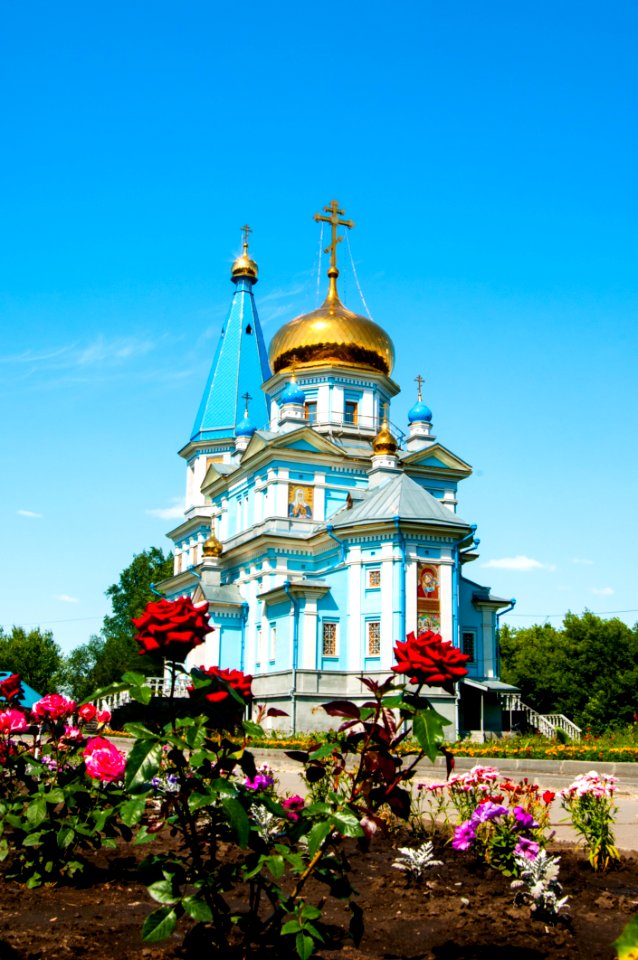Sky, Landmark, Place Of Worship, Flower
