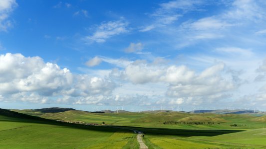 Sky, Grassland, Ecosystem, Field photo