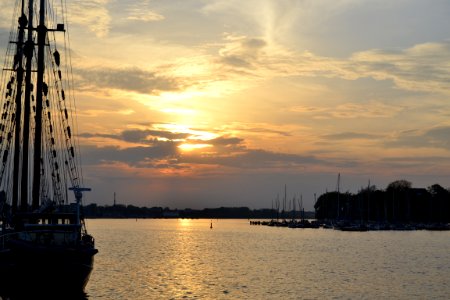 Sky, Sunset, Waterway, Calm photo