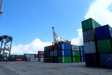 Shipping Container, Transport, Sky, Infrastructure