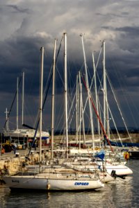 Sky, Marina, Water, Harbor