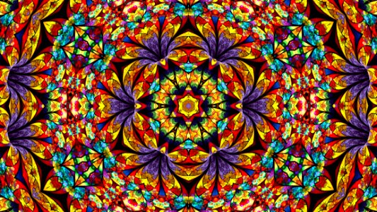 Pattern, Design, Symmetry, Kaleidoscope photo