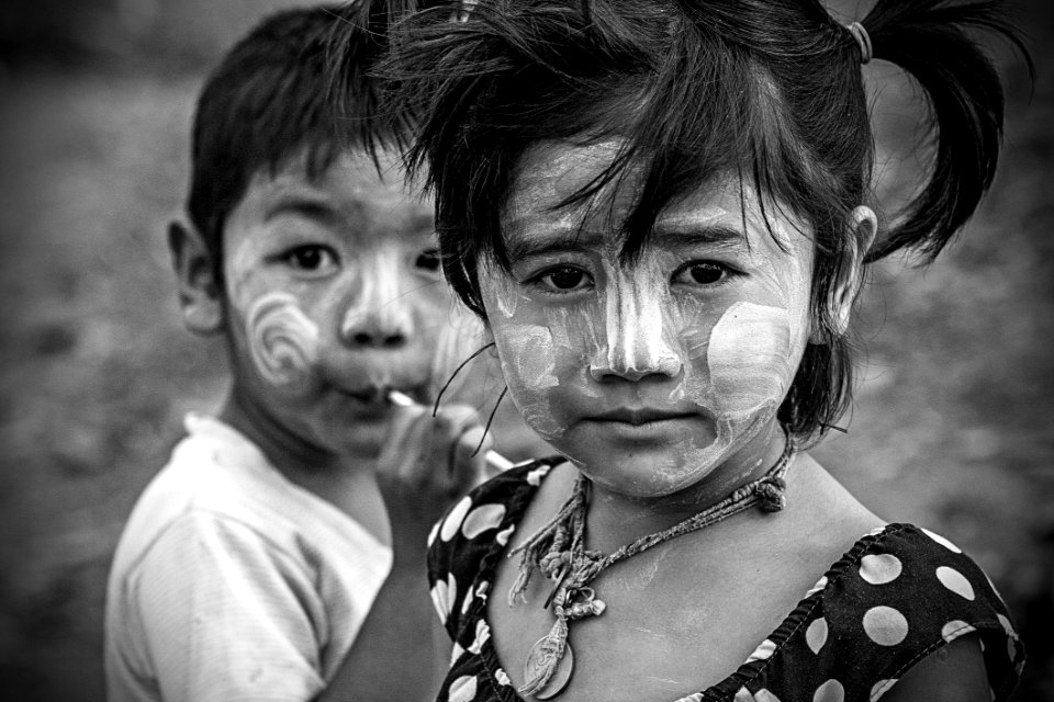 Face, Person, Facial Expression, Black And White