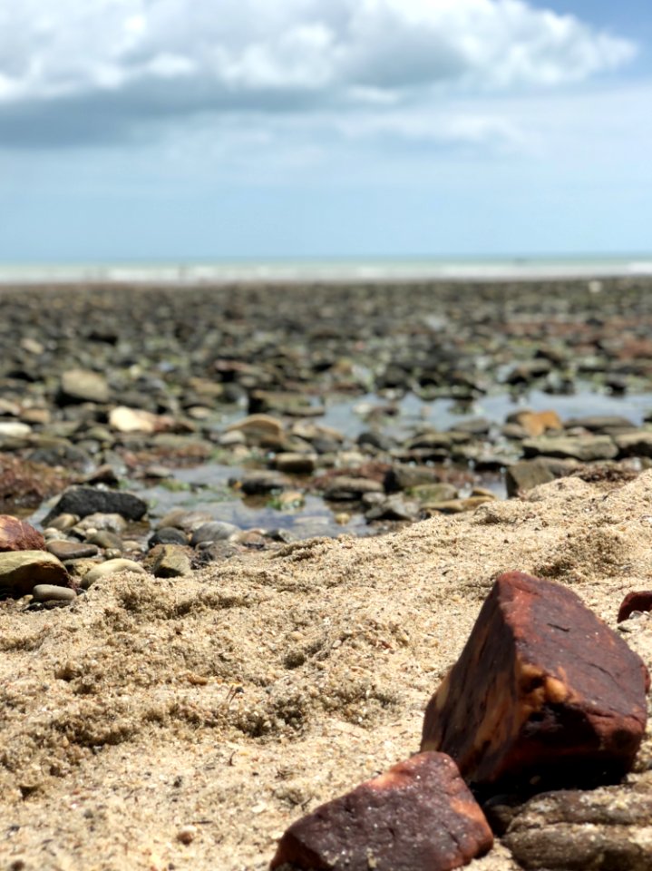 Rock, Shore, Sea, Sky