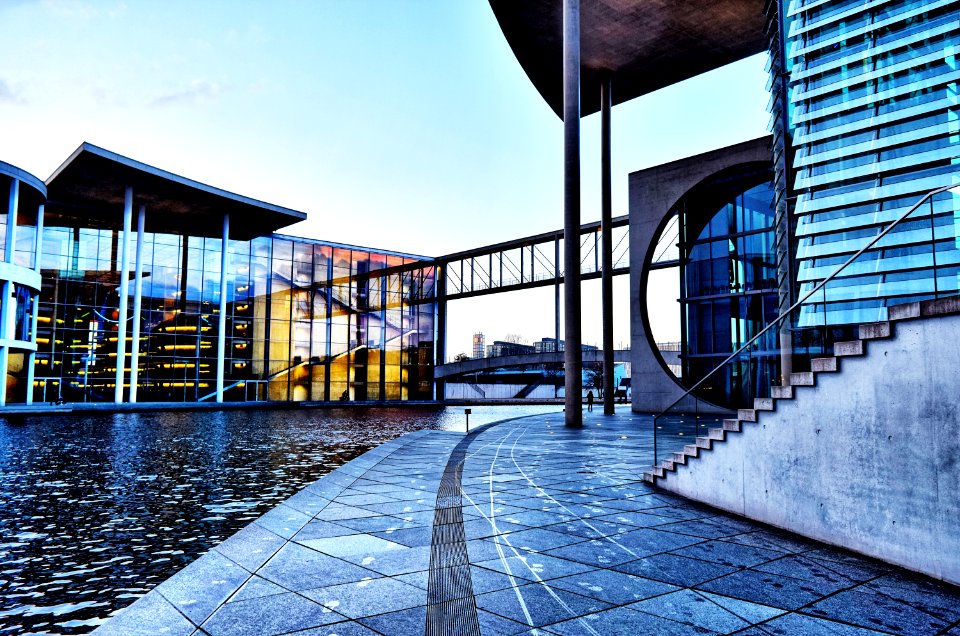 Reflection, Water, Architecture, Condominium