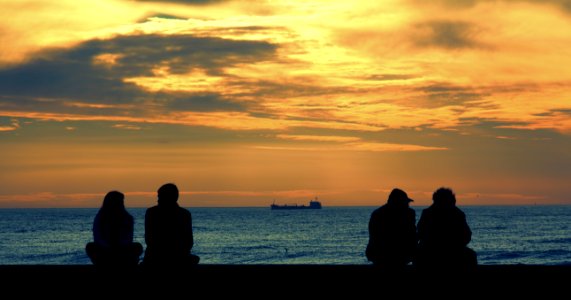 Horizon, Sky, Sunset, Sea photo