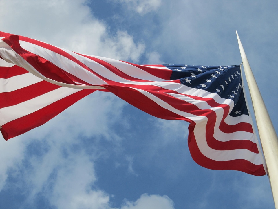 Usa patriotic waving