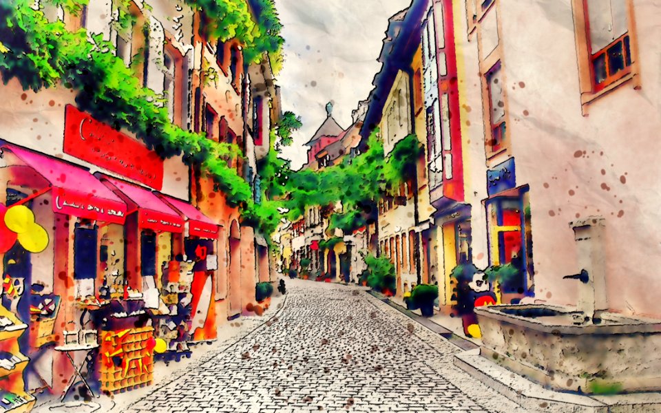 Town, Neighbourhood, Street, Alley