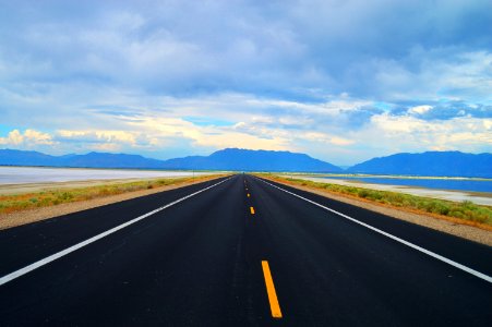 Road, Highway, Sky, Asphalt photo