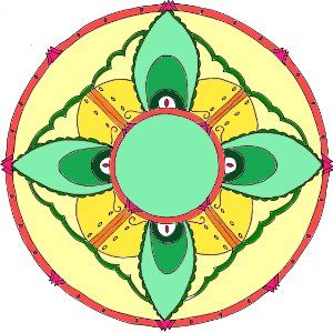 Green, Leaf, Flower, Circle