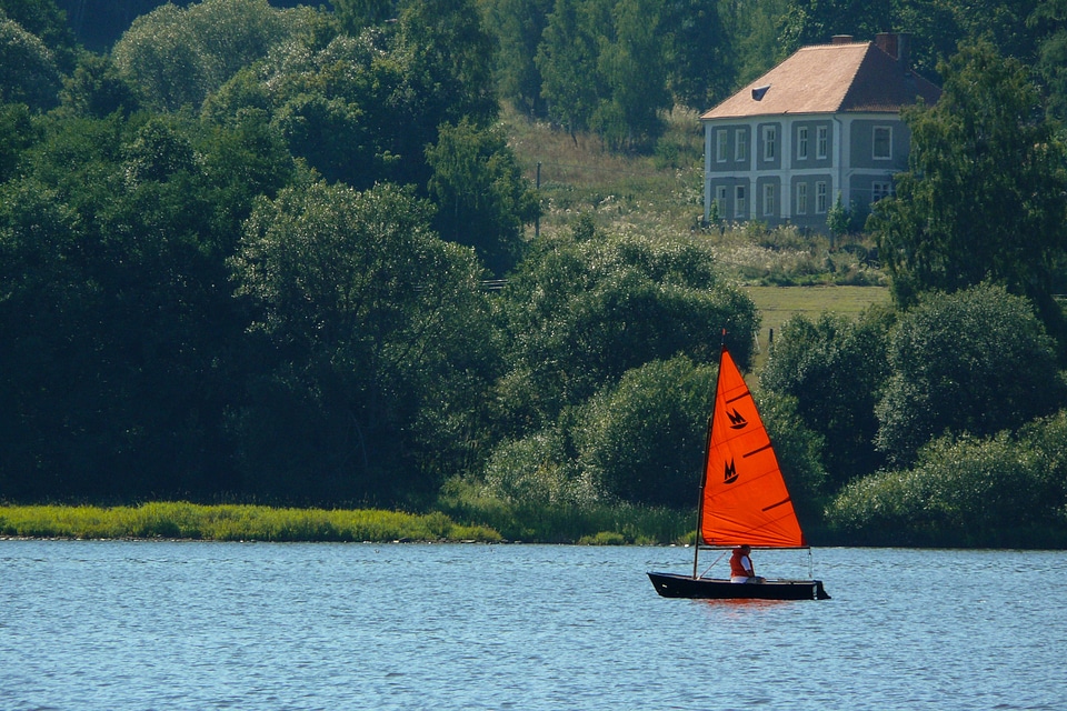 Lipno dam reservoir lake