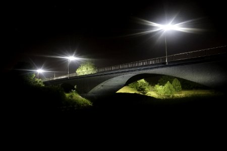 Night, Atmosphere, Light, Bridge