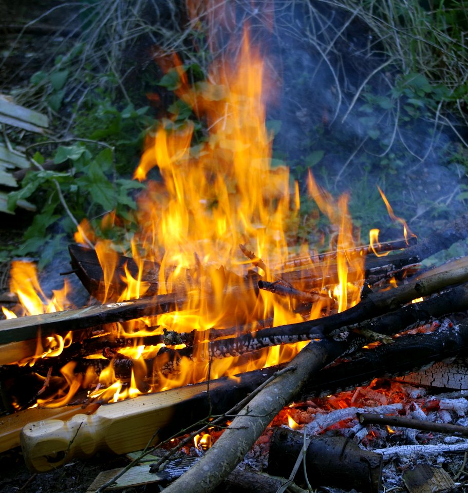 Campfire, Fire, Bonfire, Flame