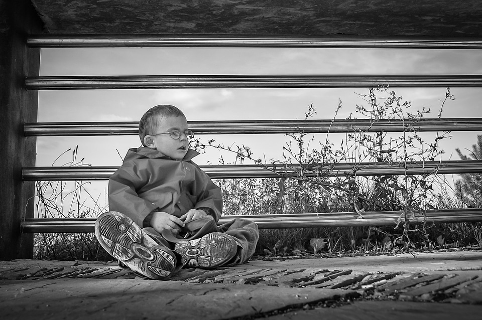 Sadness child lonely