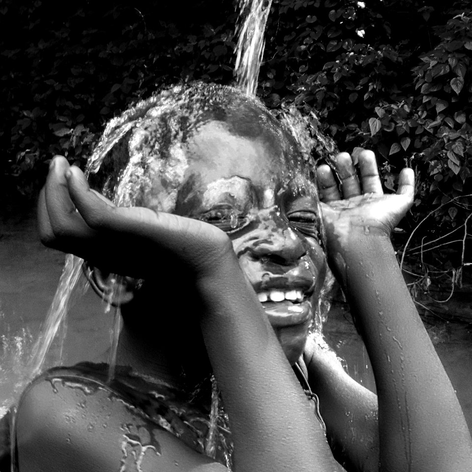 Face, Black And White, Water, Person
