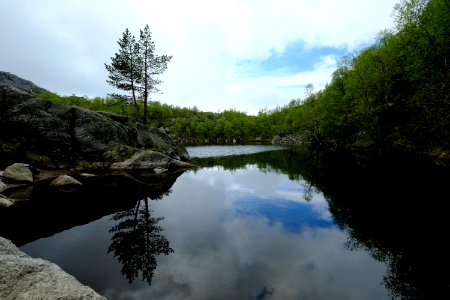 Reflection, Water, Nature, Tarn