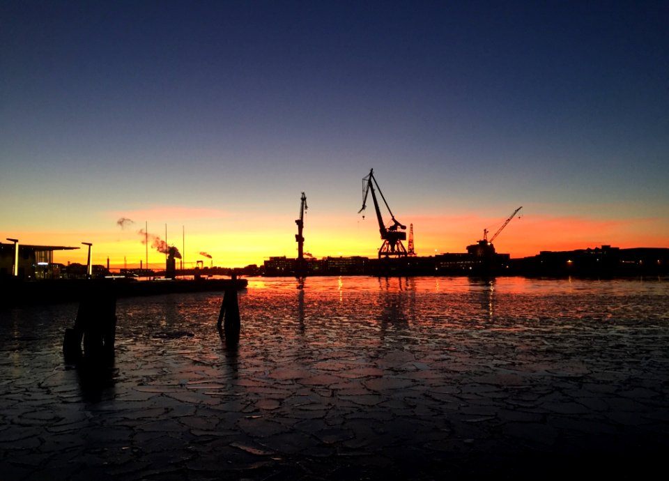 Sky, Sunset, Sea, Waterway