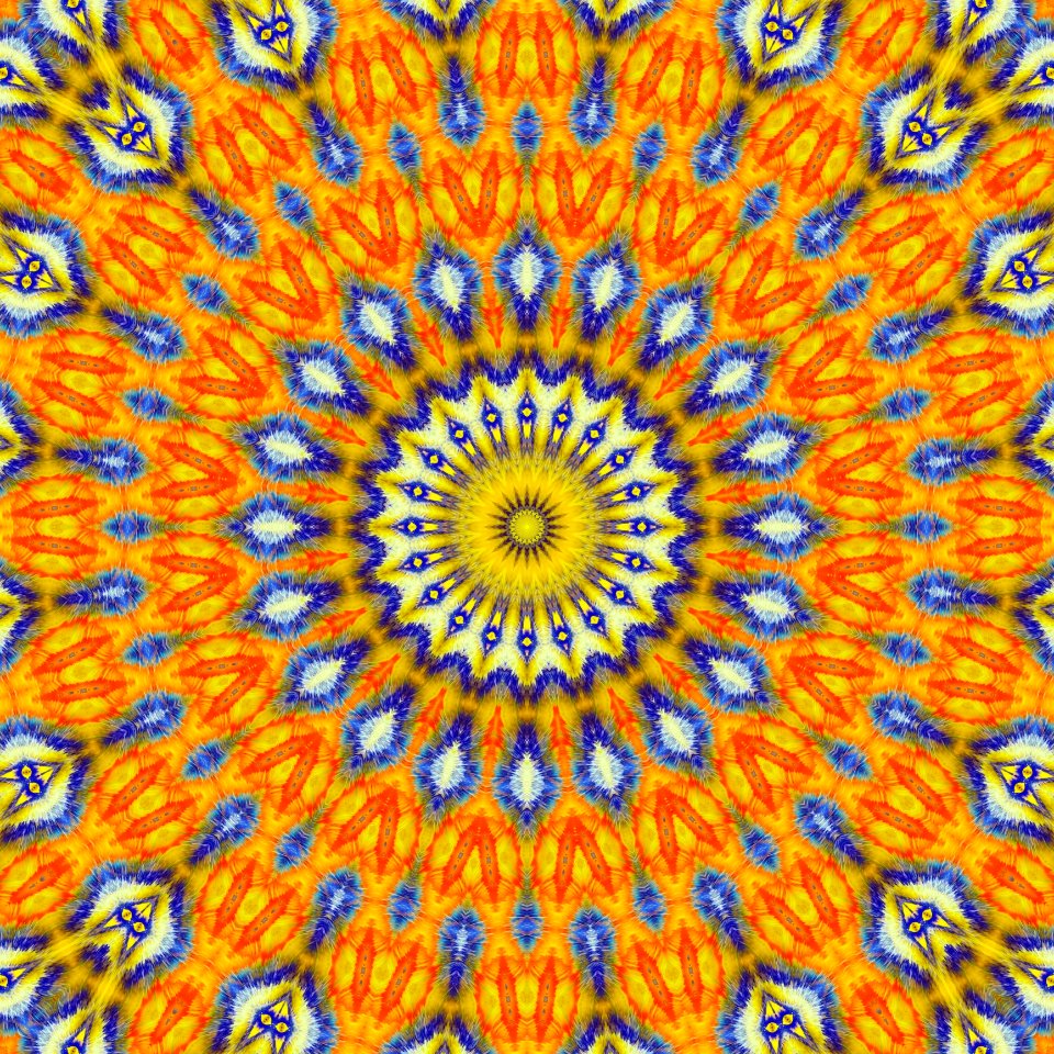Flower, Pattern, Textile, Symmetry