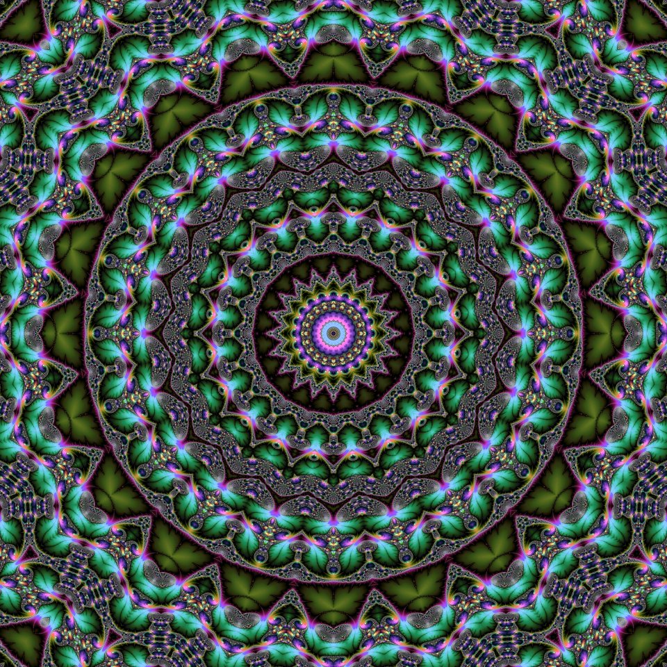 Green, Purple, Kaleidoscope, Pattern photo
