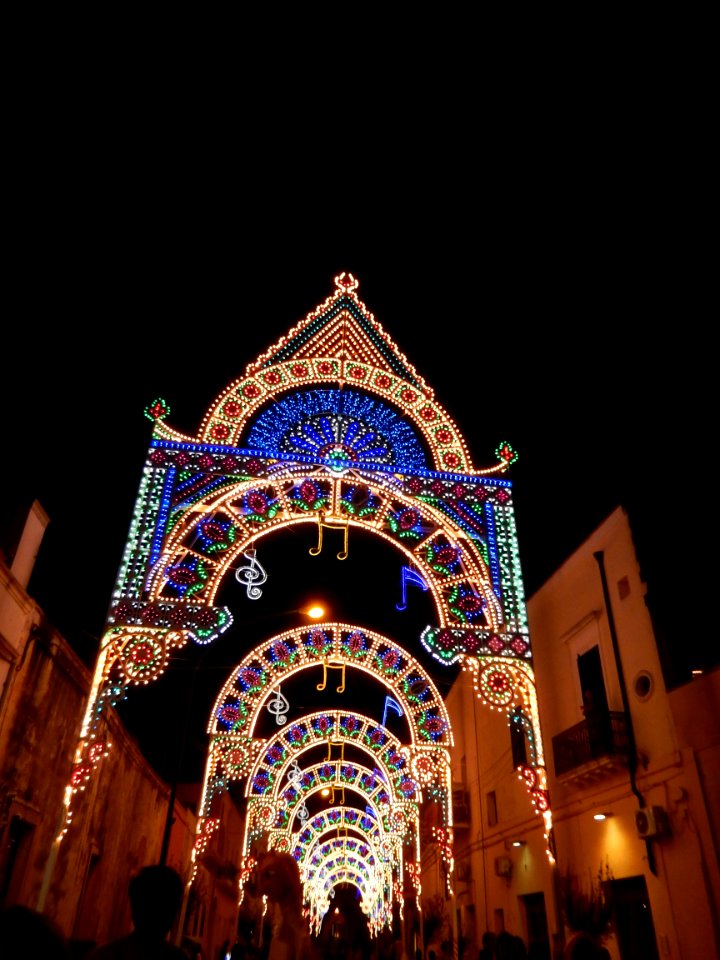Landmark, Night, Christmas Lights, Light
