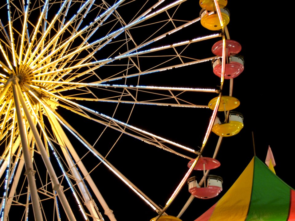 Ferris Wheel, Tourist Attraction, Amusement Ride, Yellow