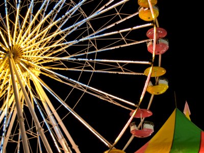 Ferris Wheel, Tourist Attraction, Amusement Ride, Yellow photo