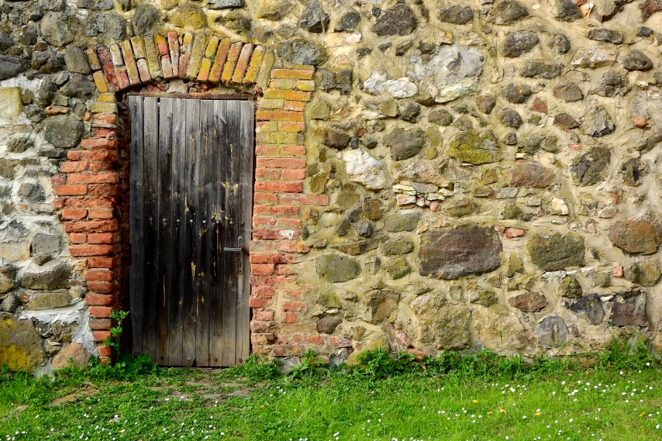 Wall, Stone Wall, Grass, Rock