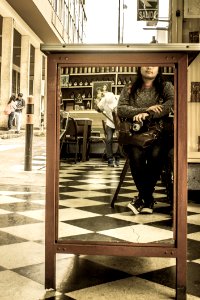 Sitting, Human Behavior, Furniture, Window photo