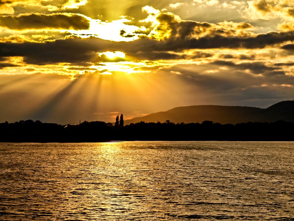 Sky, Horizon, Sunset, Afterglow