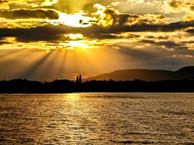 Sky, Horizon, Sunset, Afterglow