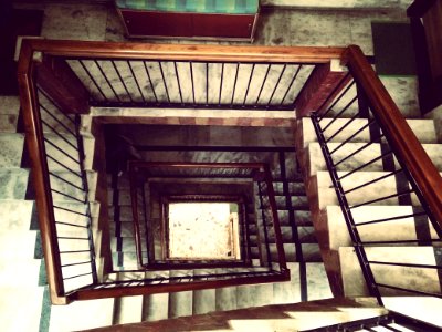 Stairs, Wood, Square, Handrail photo