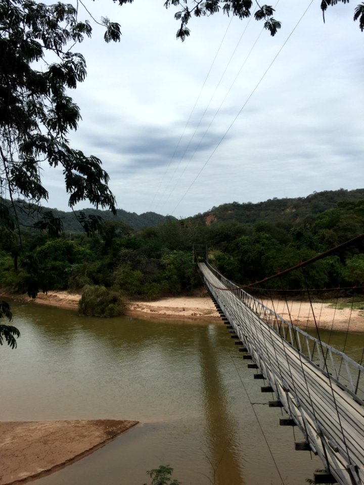 Bridge, River, Sky, Waterway
