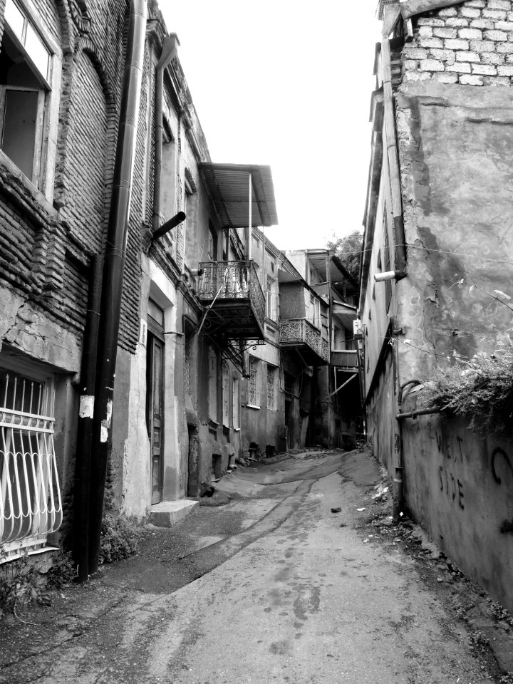 Alley, Town, Black And White, Neighbourhood photo