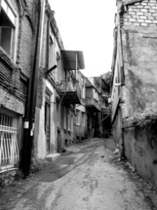 Alley, Town, Black And White, Neighbourhood