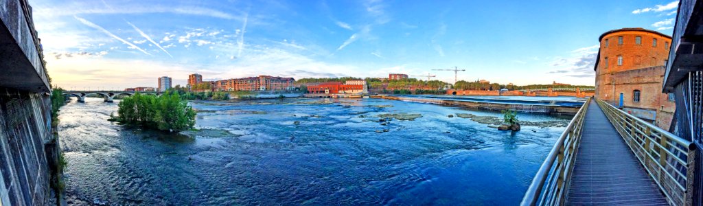 Waterway, Water, Sky, City