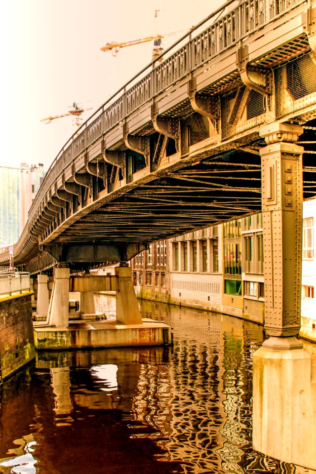 Bridge, Reflection, Waterway, Water