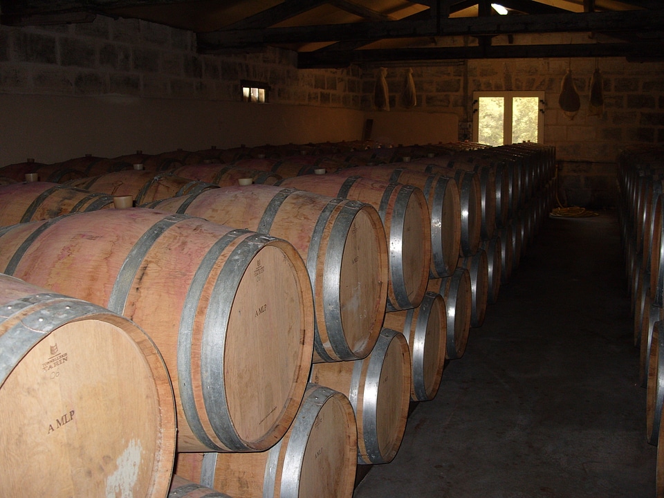 Wine cellar brown wine