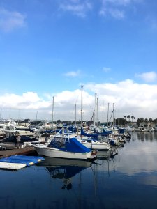 Marina, Water, Sky, Boat