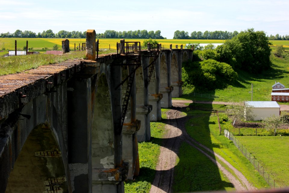 Waterway, Bridge, Viaduct, Grass