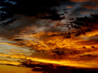 Sky, Afterglow, Horizon, Red Sky At Morning